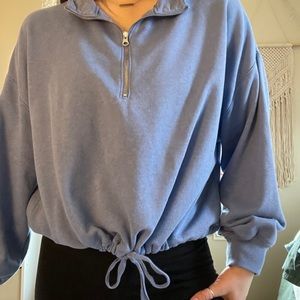 Old navy quarter zip with tie waist band
